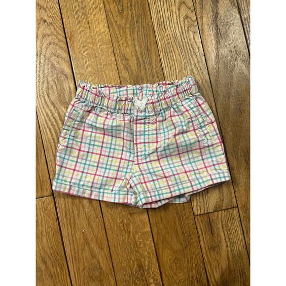 Y2K Girls Shorts/Skort Bundle Size 4T Floral Plaid Elastic Waist Summer Neon - Picture 4 of 14
